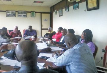 Meeting of LVRLAC leadership at Entebbe Mayors’ Board room