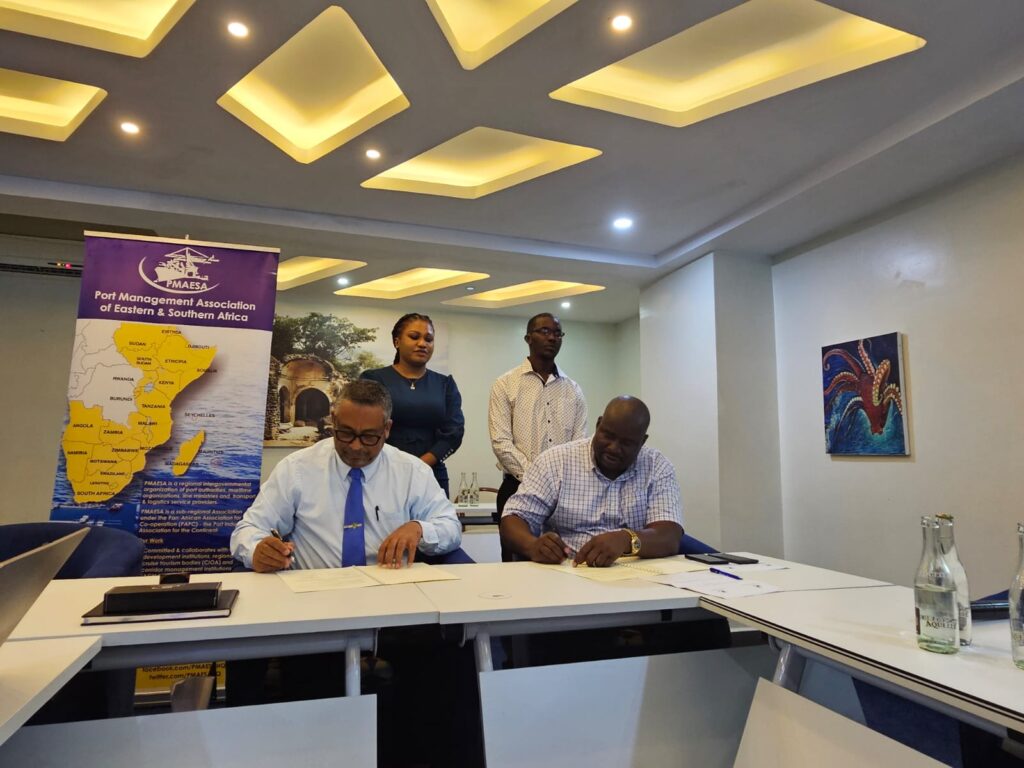 Signing a Memorandum of Understanding with Ports Management Association of East and Southern